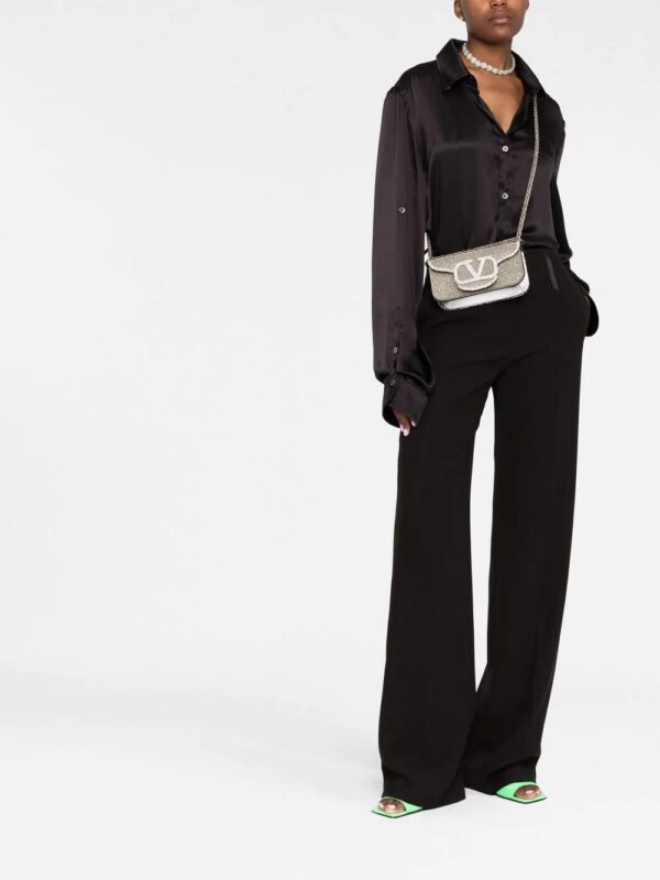 Valentino Garavani  small Locò embroidered shoulder bag