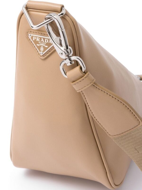 Prada logo plaque shoulder bag