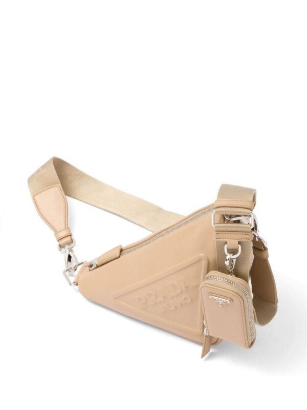 Prada logo plaque shoulder bag