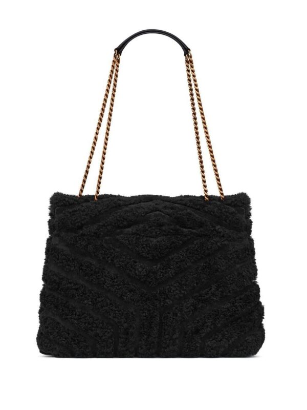 Saint Laurent Loulou medium shearling shoulder bag