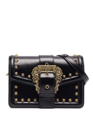 18455539_39667779_1000.jpg Versace Baroque-buckle studded shoulder bag
