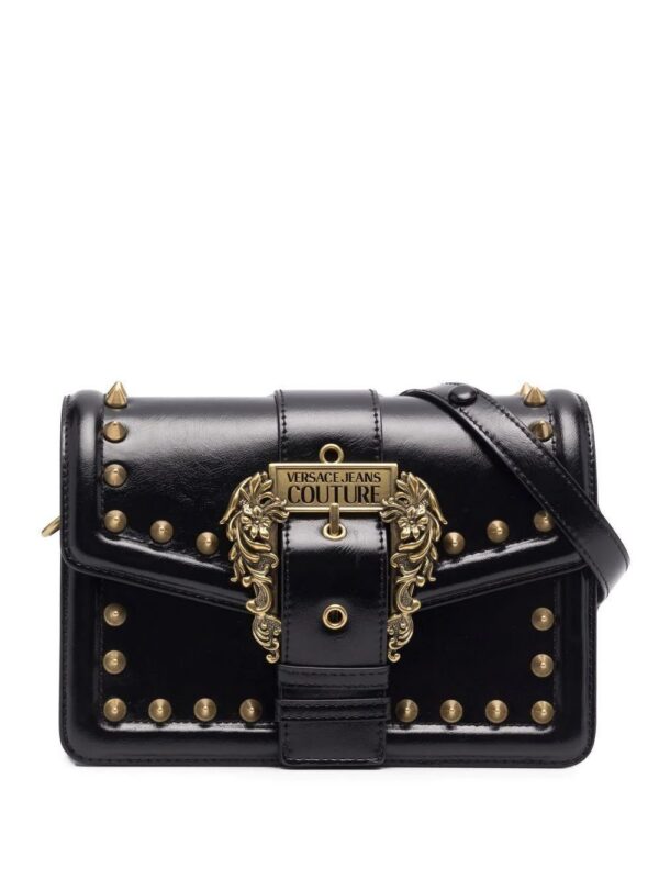 18455539_39667779_1000.jpg Versace Baroque-buckle studded shoulder bag