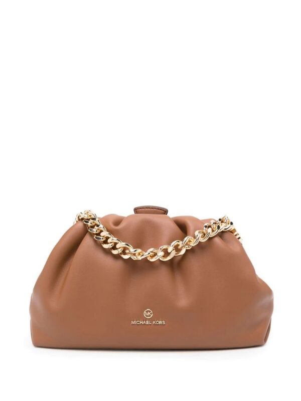 18540504_40014160_1000.jpg Michael Michael Kors logo-plaque ruched shoulder bag