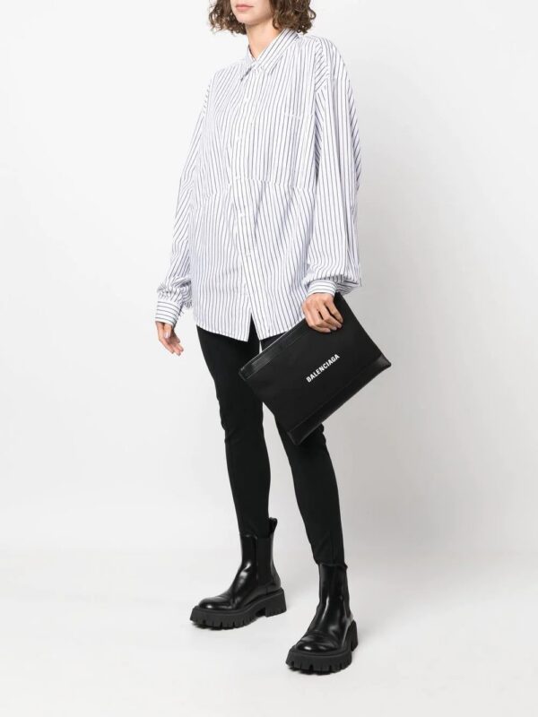 Balenciaga logo-print clutch