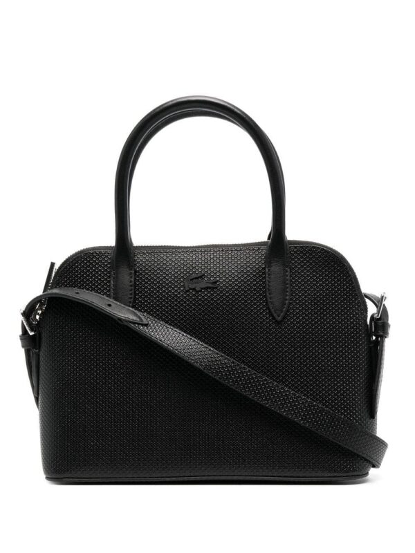 Lacoste Chantaco piqué leather mini tote bag