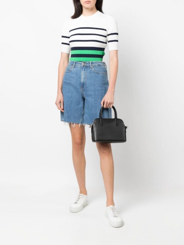 Lacoste Chantaco piqué leather mini tote bag