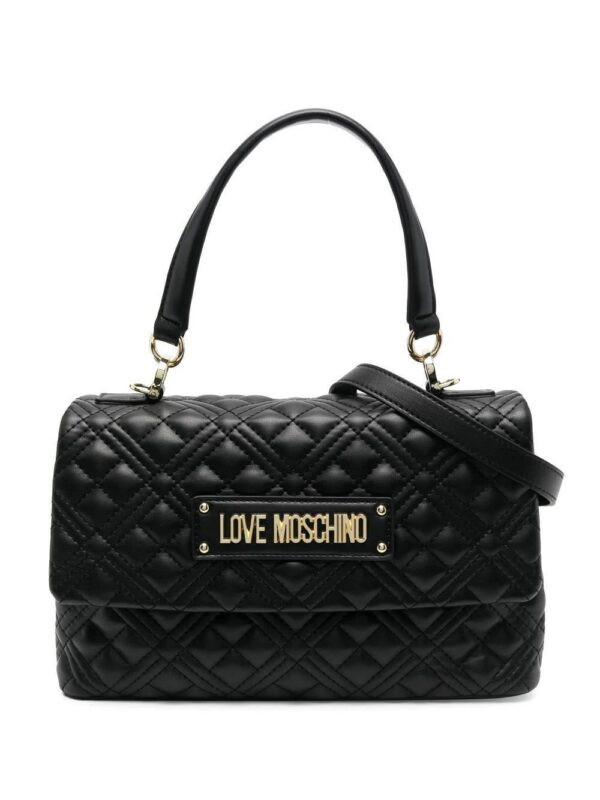 18578511_40124073_1000.jpg Moschino logo-plaque quilted tote bag