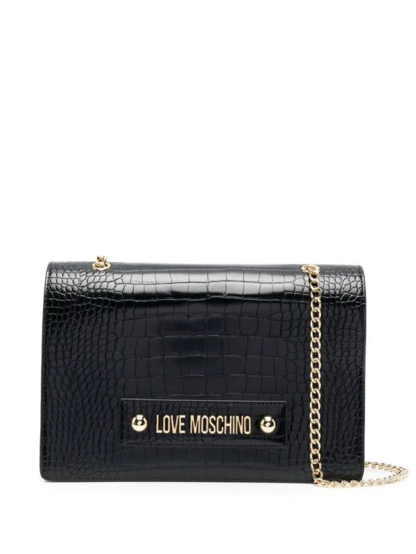 18578523_40121631_1000.jpg Moschino logo-embellished croc-effect shoulder bag