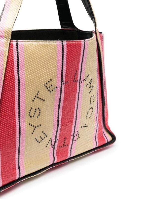 18616530_42506974_1000-1.jpg Stella McCartney striped logo-print tote bag