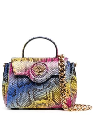 18627268_42086762_1000.jpg Versace Medusa-plaque snakeskin shoulder bag