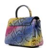 Versace Medusa-plaque snakeskin shoulder bag