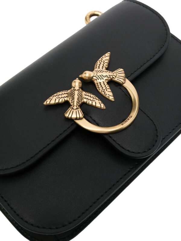 PINKO  Love Birds leather crossbody bag.