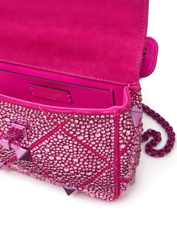 Valentino Garavani  small Roman Stud crystal-embellished shoulder bag