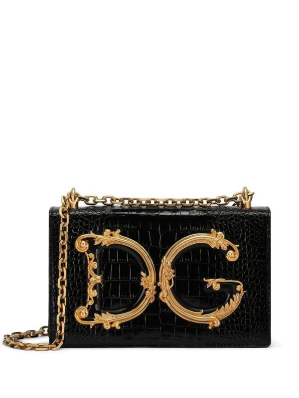 18664747_40792203_1000.jpg Dolce & Gabbana DG logo crocodile-effect shoulder bag
