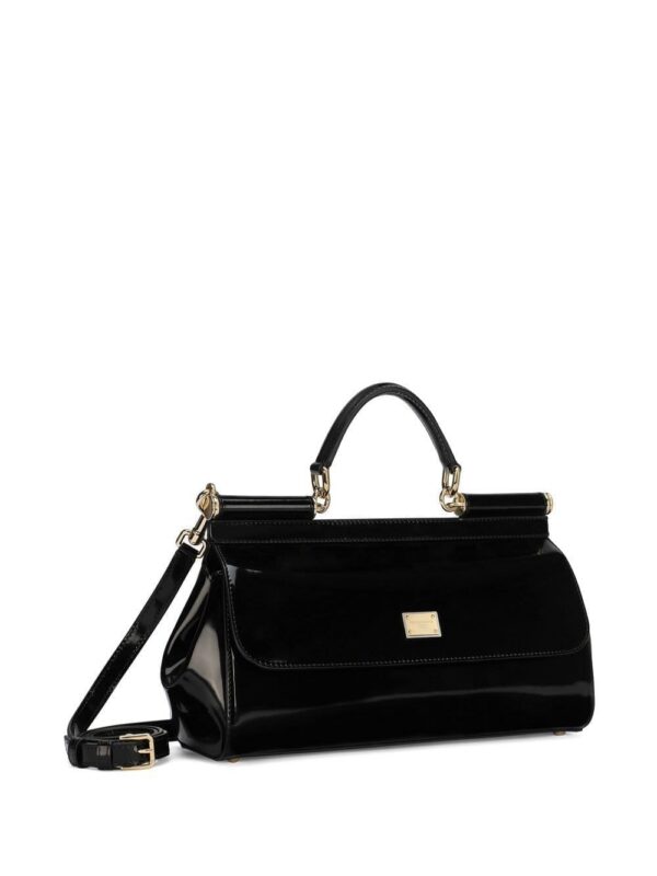 18665549_40414080_1000.jpg Dolce & Gabbana Elongated Sicily patent leather top-handle bag