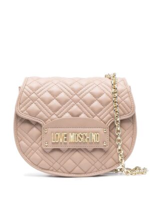 18673862_42339035_1000.jpg Love Moschino logo-plaque quilted satchel bag