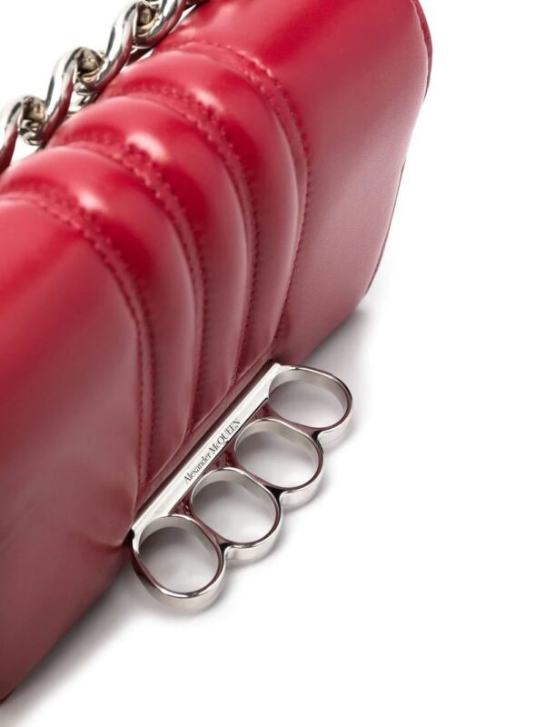 18674718_40382488_1000.jpg Alexander Mcqueen leather chain-link clutch-bag