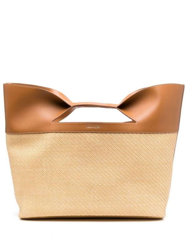 18676580_40531085_1000-1.jpg Alexander McQueen The Bow straw-woven tote bag