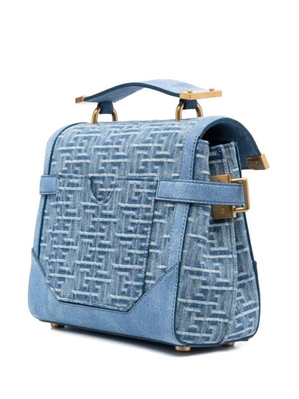 18683022_40723529_1000.jpg Balmain monogram-jacquard denim tote bag