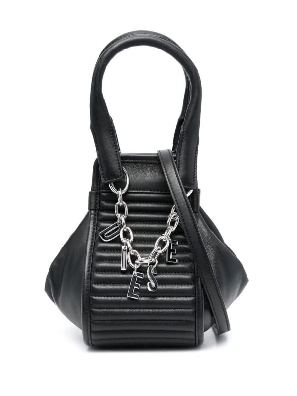 18718952_44014305_1000.jpg Diesel logo-charm detail tote bag