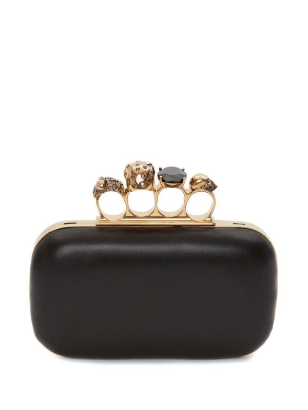 18734823_42655318_1000.jpg Alexander McQueen leather Skull Four-Ring clutch bag