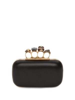 18734823_42655329_1000.jpg Alexander McQueen leather Skull Four-Ring clutch bag