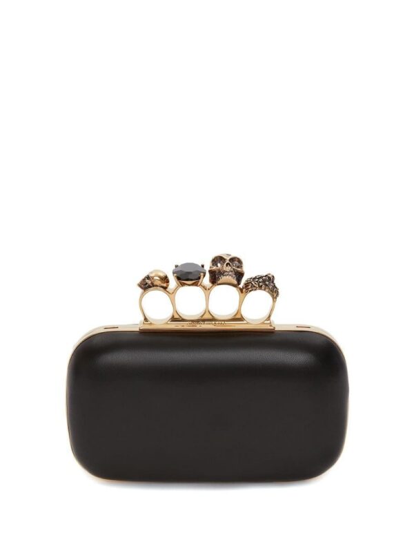 18734823_42655329_1000.jpg Alexander McQueen leather Skull Four-Ring clutch bag