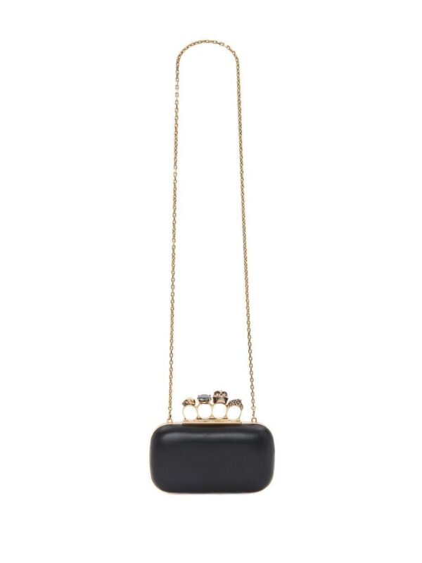 18734823_42655333_1000.jpg Alexander McQueen leather Skull Four-Ring clutch bag