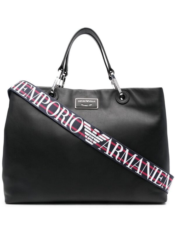 18735230_40725623_1000.jpg Emporio Armani logo-plaque leather tote bag