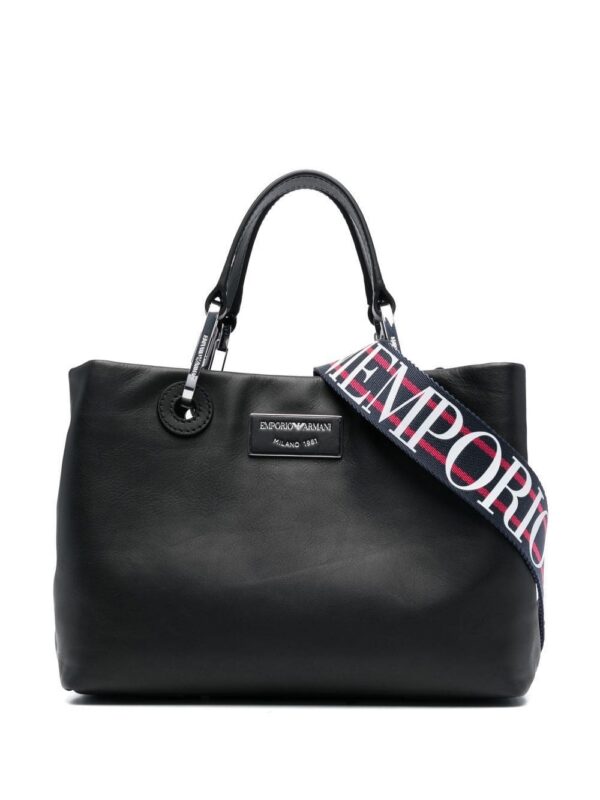 18741818_40541855_1000.jpg Emporio Armani logo-plaque leather tote bag
