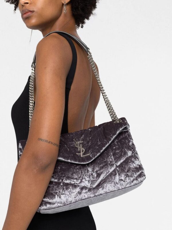 Saint Laurent  small Puffer velvet shoulder bag