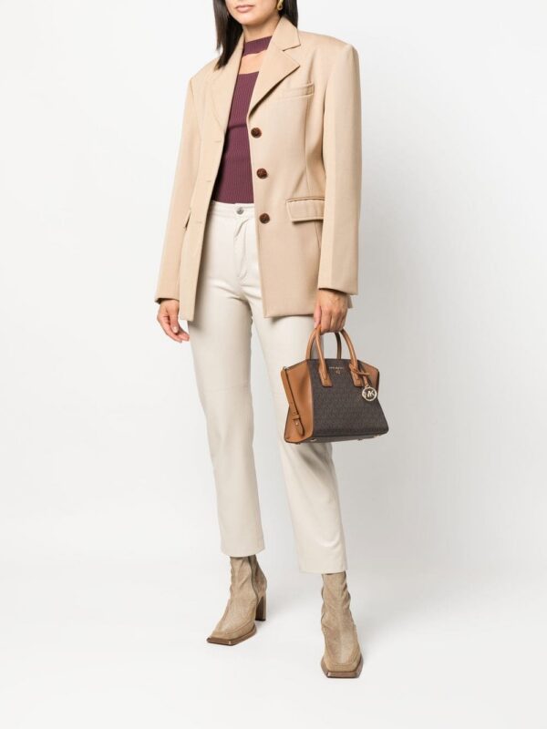 Michael Michael Kors logo-print leather tote bag
