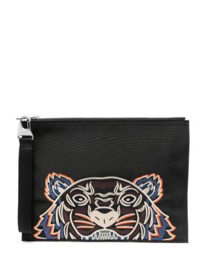 18799179_40792229_1000.jpg Kenzo embroidered-Tiger clutch bag