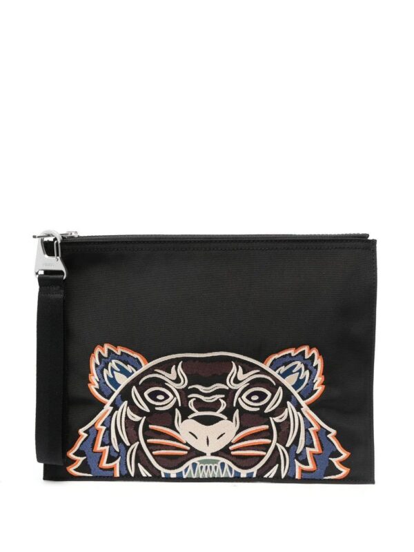 18799179_40792229_1000.jpg Kenzo embroidered-Tiger clutch bag
