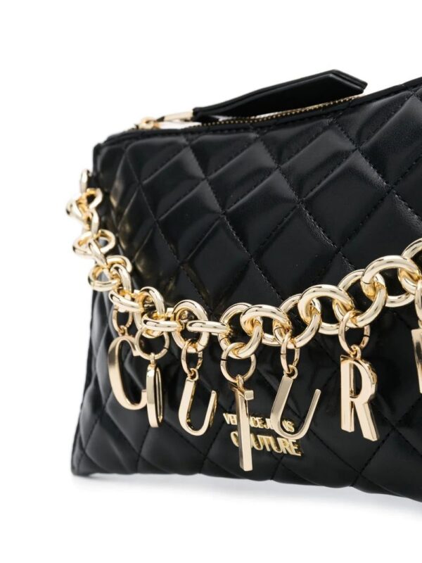18808243_40907793_1000.jpg Versace logo-charm quilted clutch bag