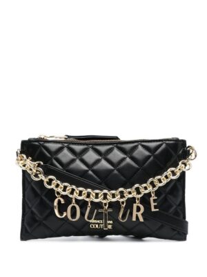 18808243_40907795_1000.jpg Versace logo-charm quilted clutch bag