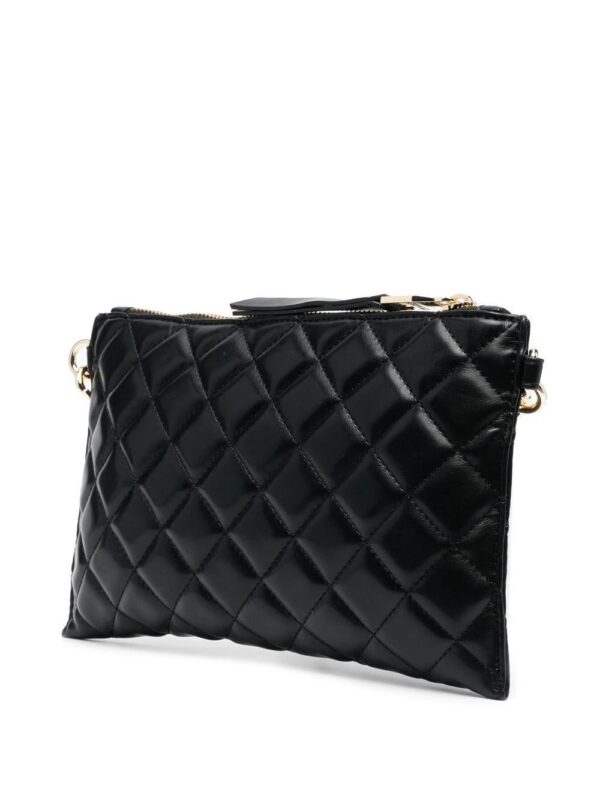 18808243_40907805_1000.jpg Versace logo-charm quilted clutch bag