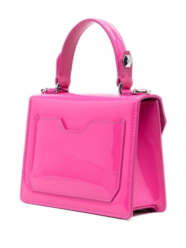18865678_43878679_1000.jpg Philipp Plein logo-plaque patent-leather handbag