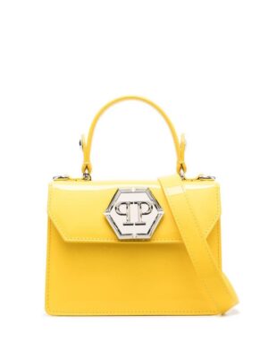 18867107_43877373_1000.jpg Philipp Plein logo-plaque patent-leather handbag