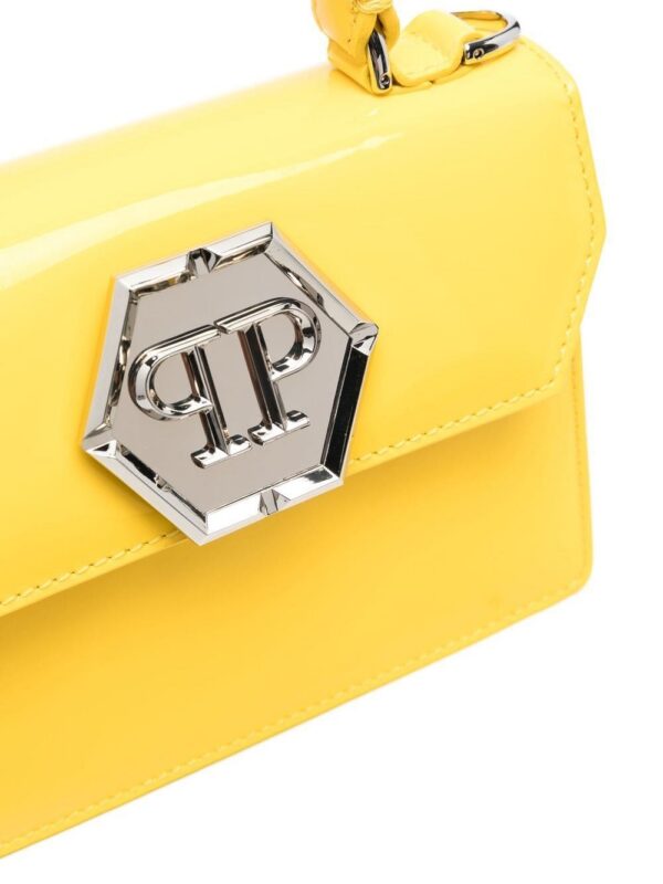 18867107_43879149_1000.jpg Philipp Plein logo-plaque patent-leather handbag