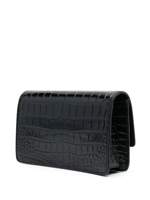 Philipp Plein Superheroin crocodile-embossed clutch bag