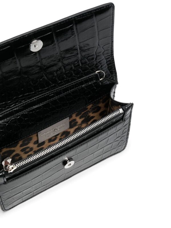 Philipp Plein Superheroin crocodile-embossed clutch bag