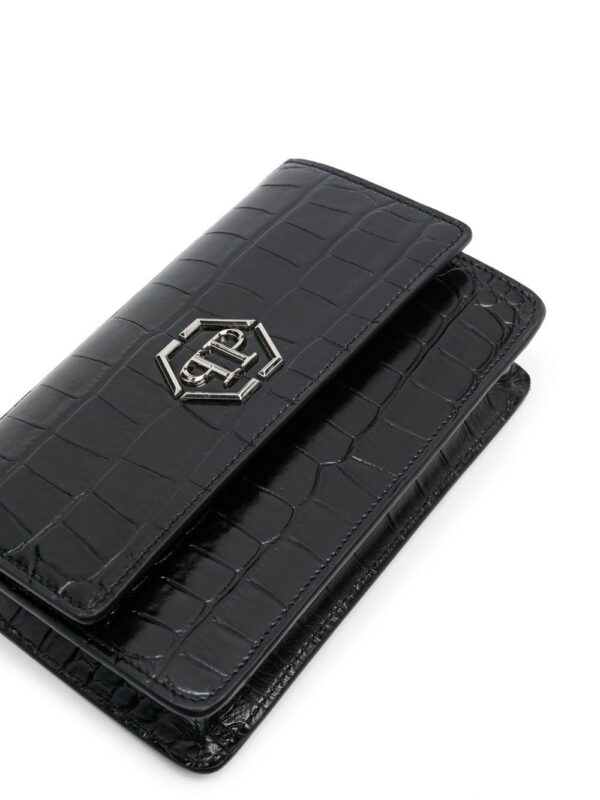 Philipp Plein Superheroin crocodile-embossed clutch bag