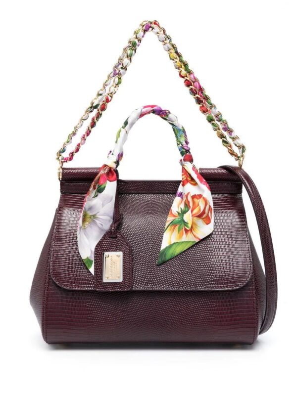 Dolce & Gabbana  medium Sicily lizard-skin effect crossbody bag