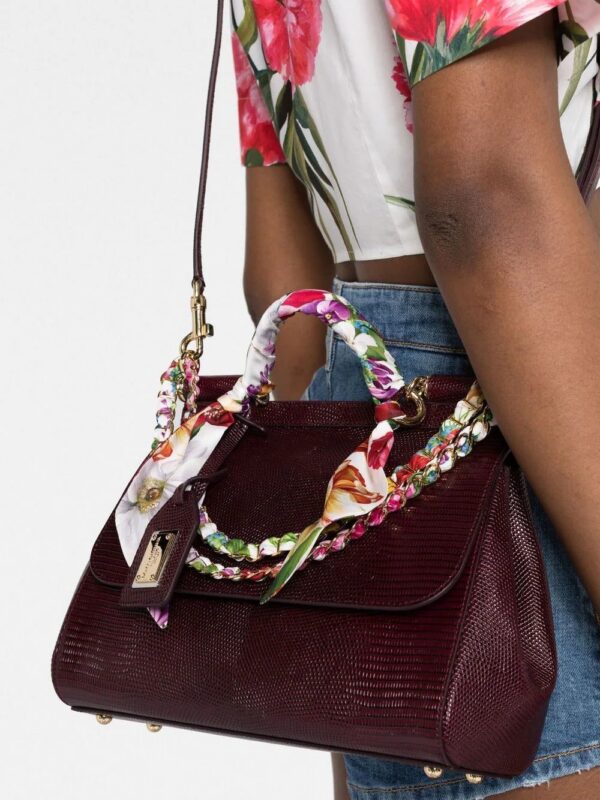 Dolce & Gabbana  medium Sicily lizard-skin effect crossbody bag