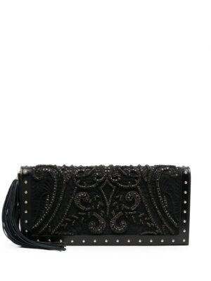 18923625_41411018_1000.jpg Balmain crystal-embroidered leather clutch bag