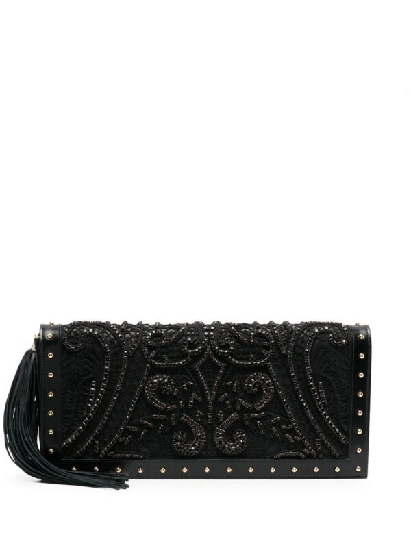 18923625_41411018_1000.jpg Balmain crystal-embroidered leather clutch bag
