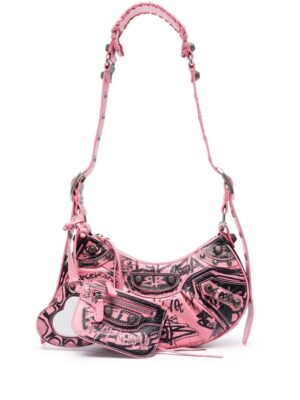 Balenciaga  Le Cagole XS Graffiti shoulder bag