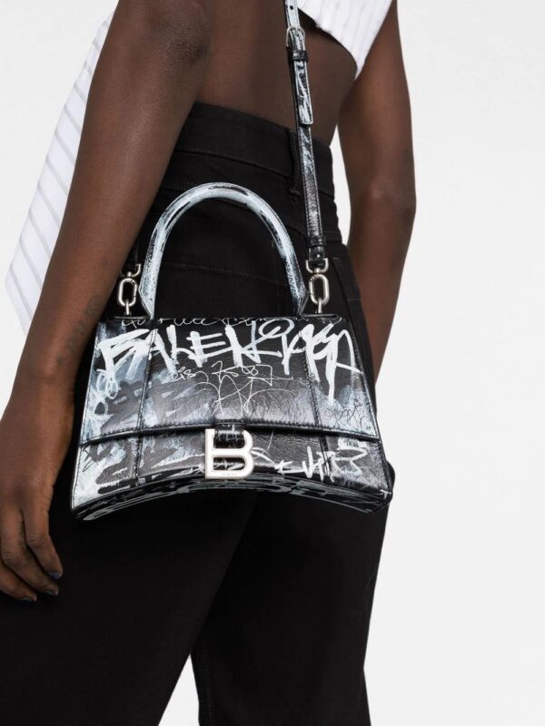 Balenciaga  Hourglass S graffiti-print tote bag