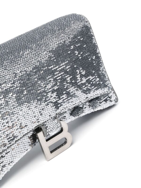 Balenciaga Hourglass sequin-detail chain wallet